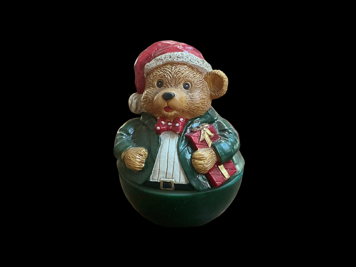 1960s Christmas Bear Music Box