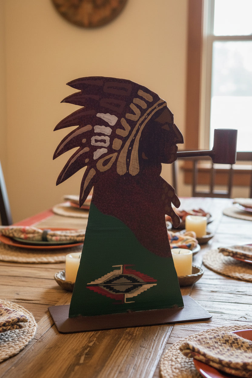 Native American Chief Tabletop Display
