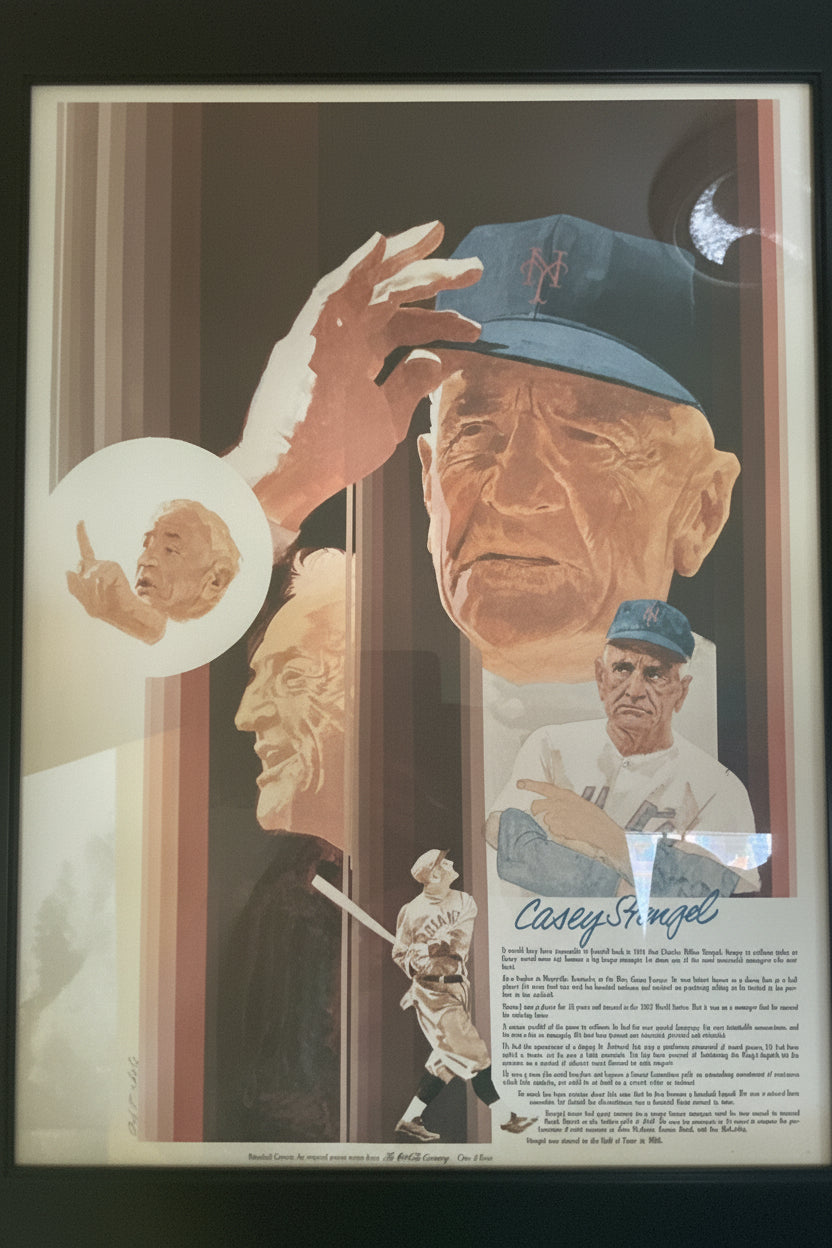 1970s Casey Stengel Framed Poster