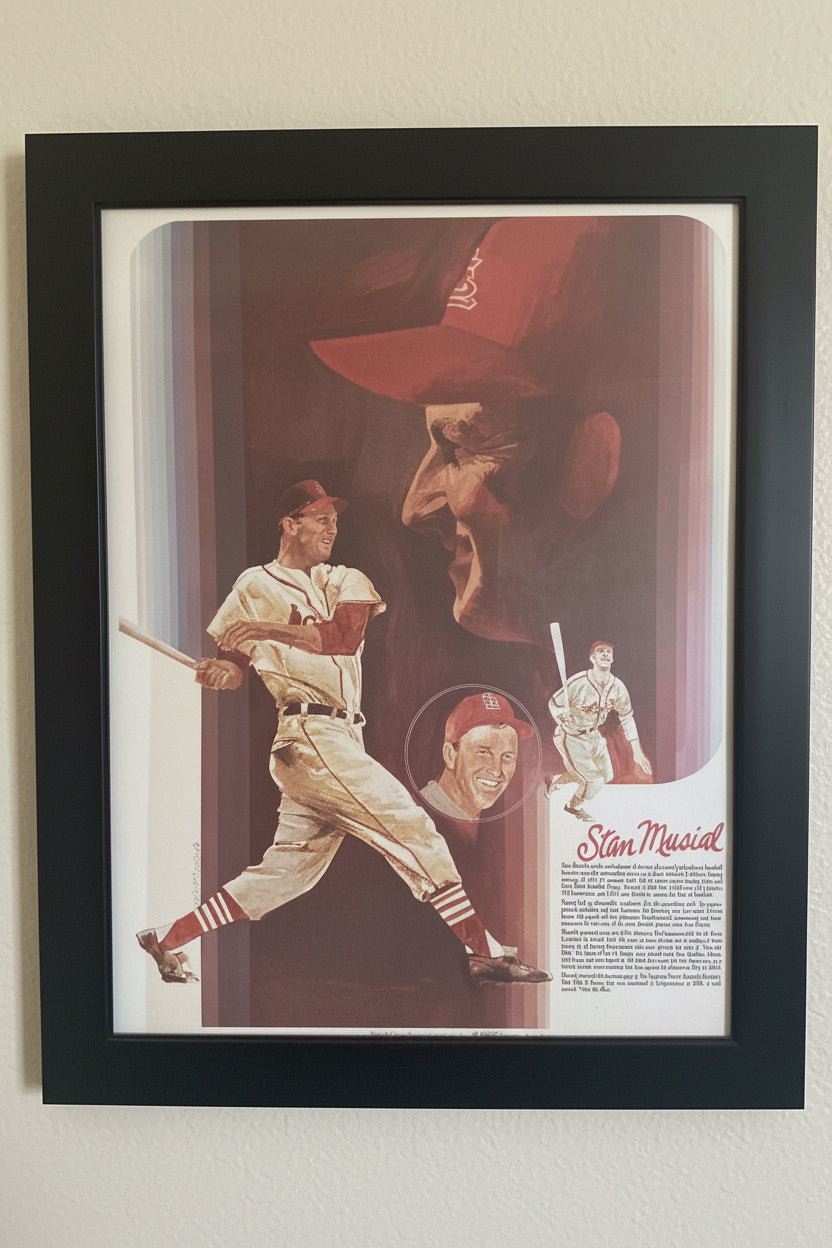 1970s Stan Musial Framed Poster