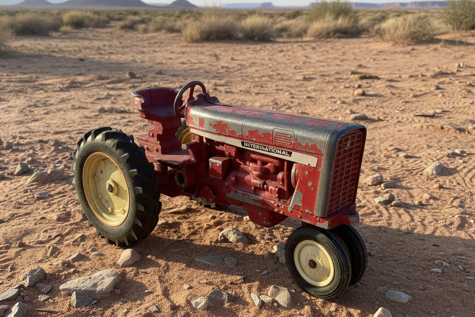 International Tractor Die Cast Tin Toy