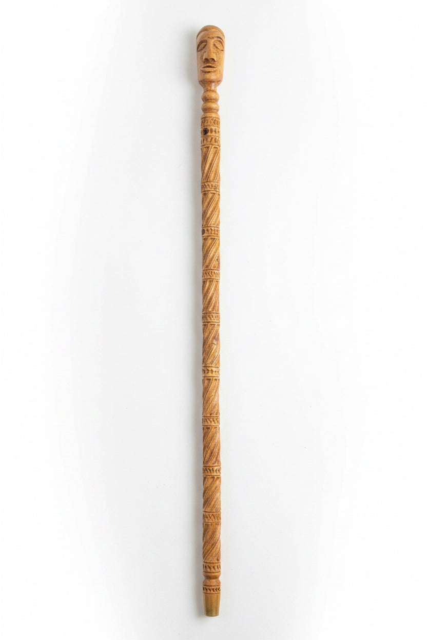 Hand Carved Walking Cane by Dale Aubuchon