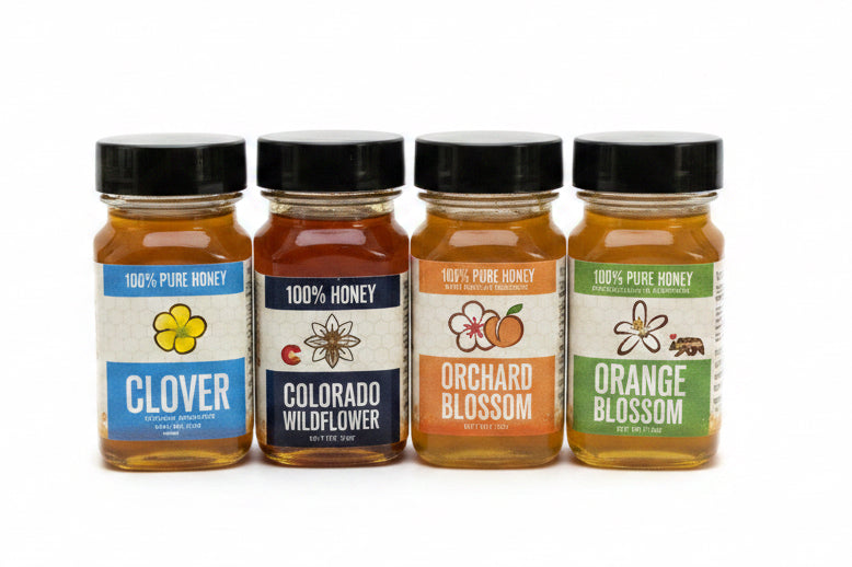 Honey Bottles Various Flavors