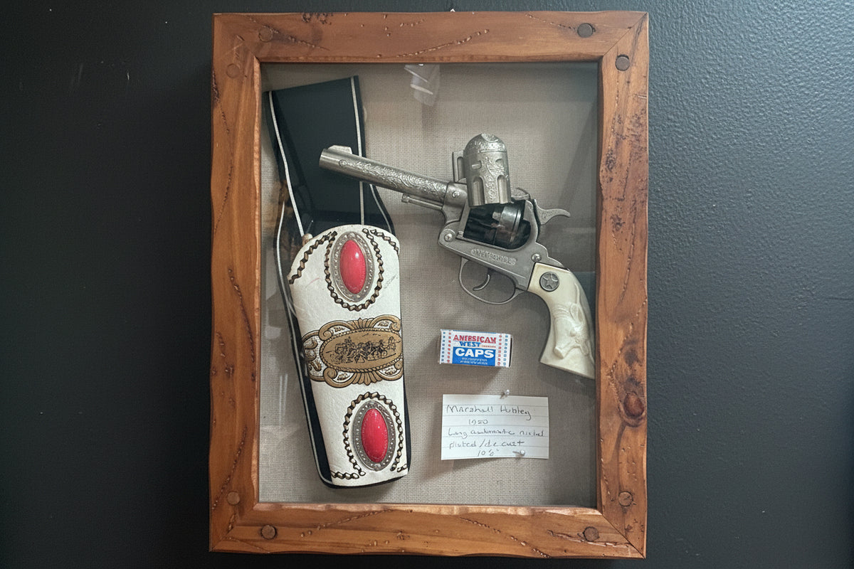 Marshall Hubley 1950 Long Auto Nickel Plated Cap Gun