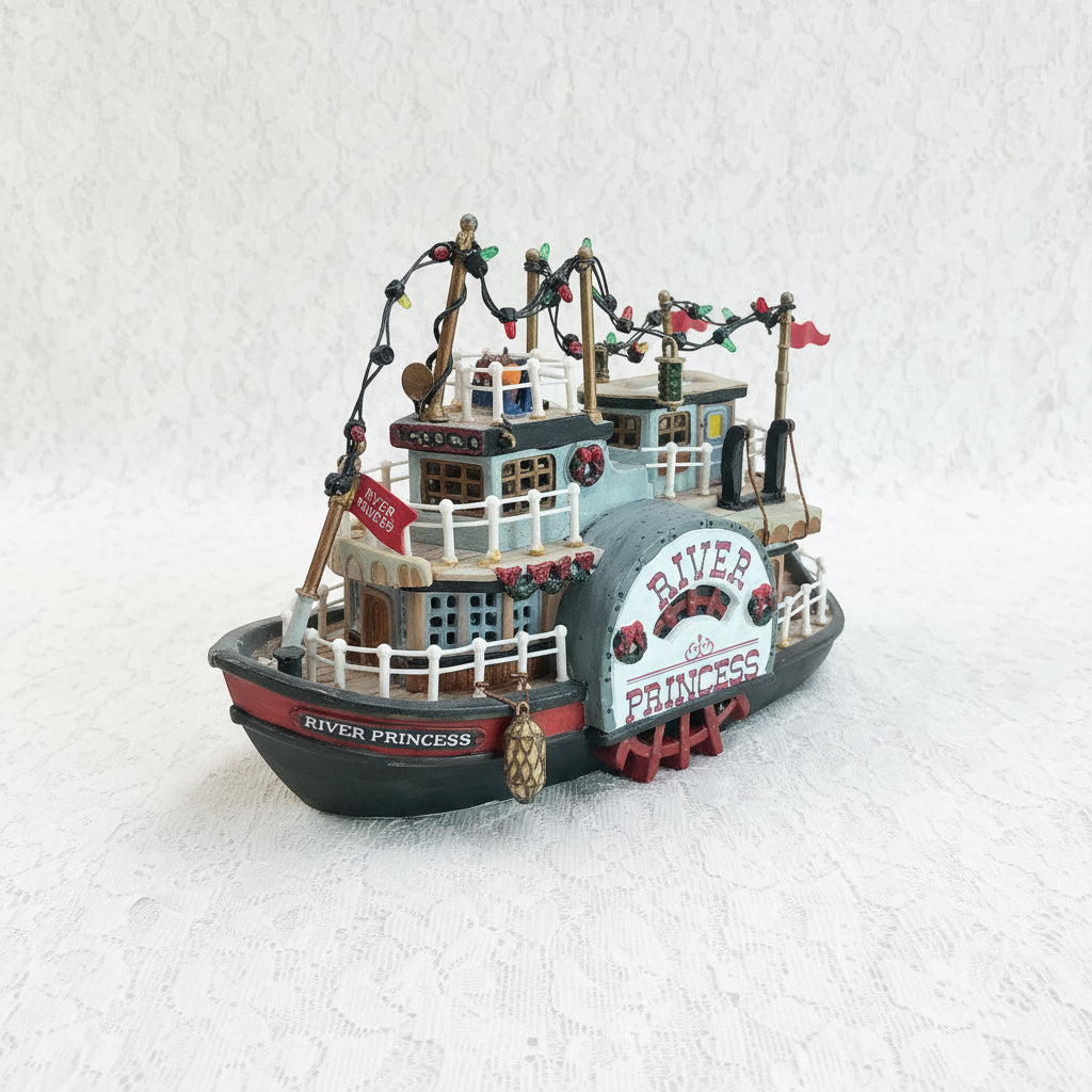 1960s Steamboat Music Box with Lights