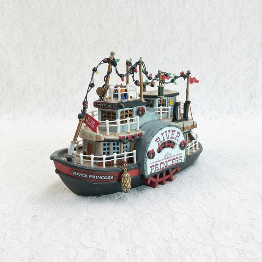 1960s Steamboat Music Box with Lights
