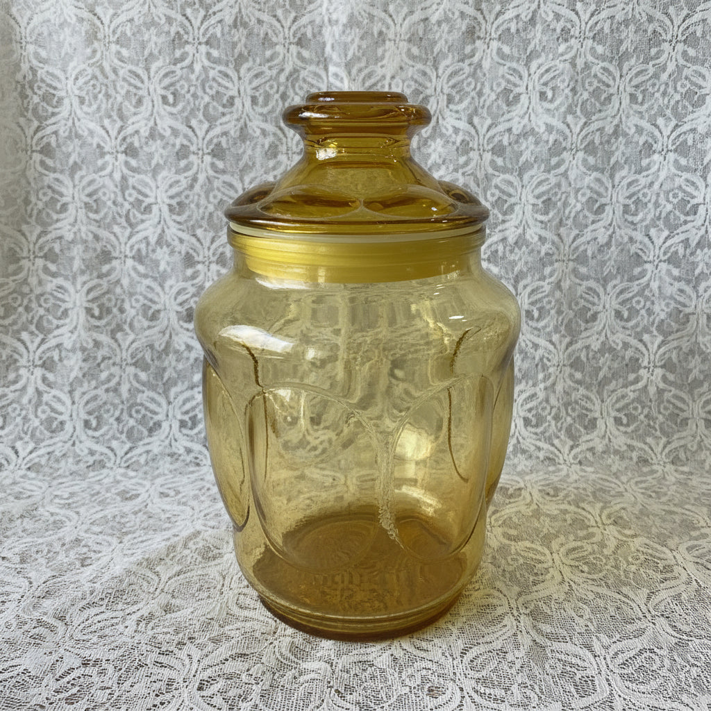 Yellow Depression Glass Jar