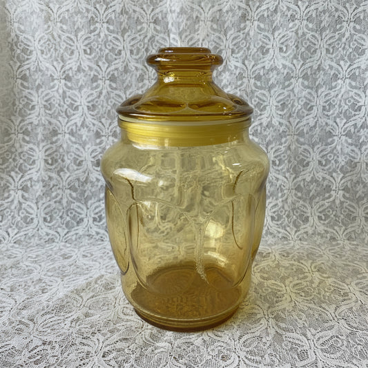 Yellow Depression Glass Jar