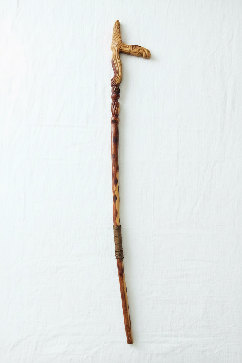 Hand Carved Walking Cane by Dale Aubuchon
