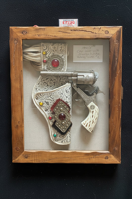 1950s Cap Gun w Jeweled Holster HubTexan JR