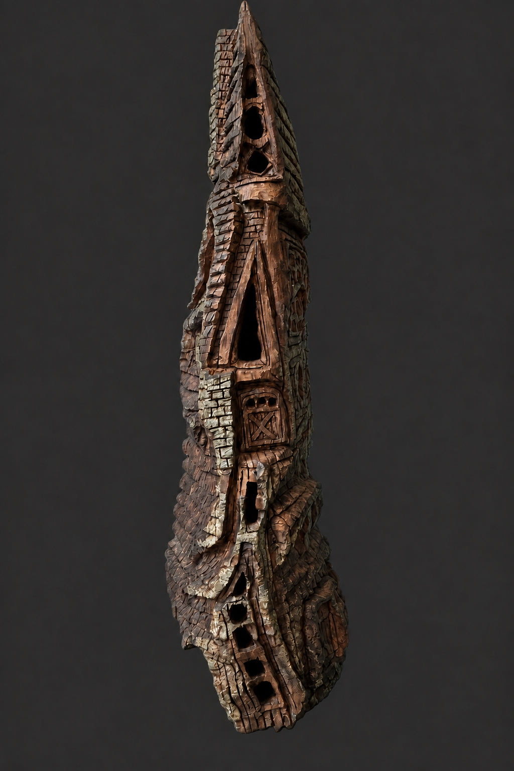 Carved Fairy houses and castles with lights