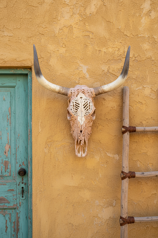 Dale Aubuchon Brown Cow Skull